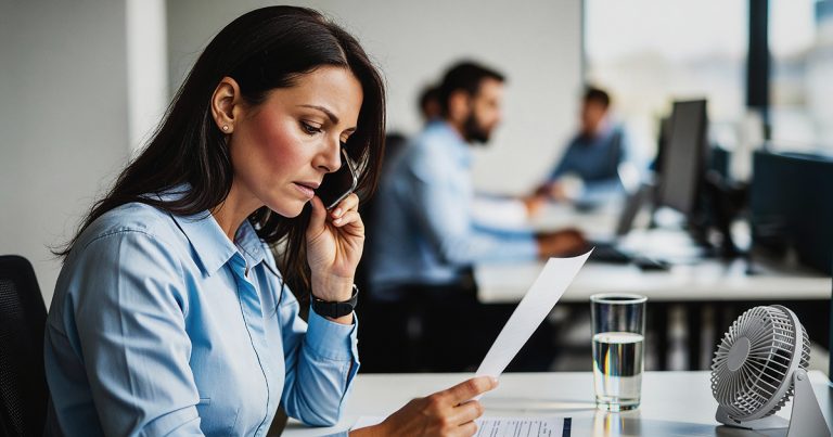 Woman_40s_Office_Fan